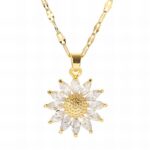 "Flower" VERIŽICA, 18K Gold Plated Steel
