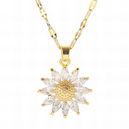 "Flower" VERIŽICA, 18K Gold Plated Steel
