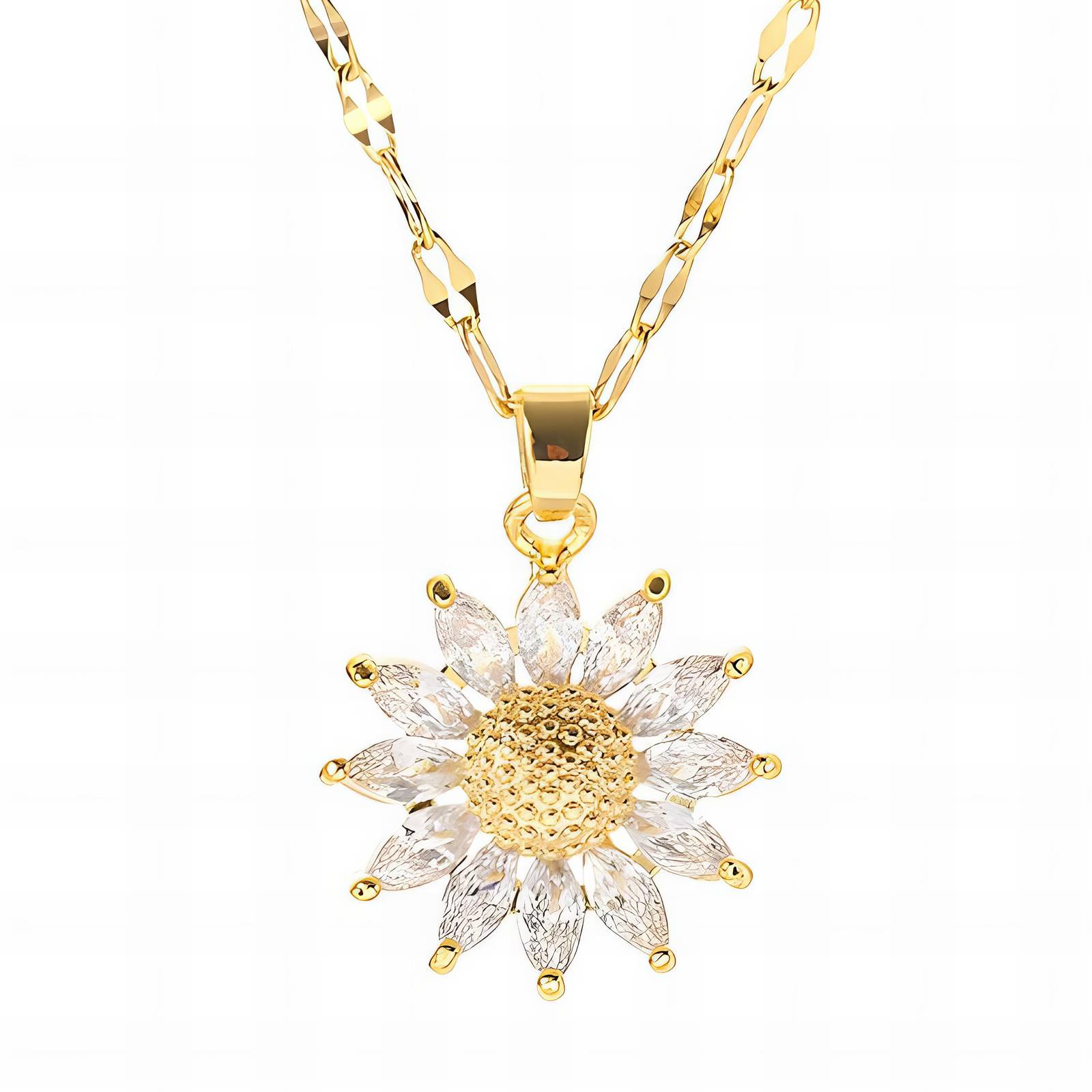 "Flower" VERIŽICA, 18K Gold Plated Steel