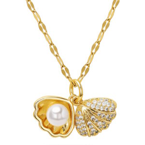 "Seashell" VERIŽICA, 18K Gold Plated Steel