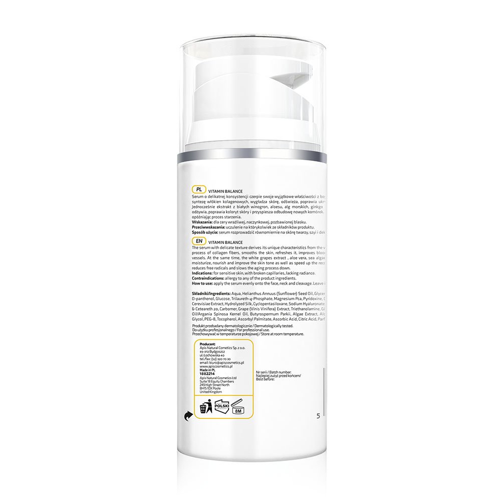 APIS VITAMIN BALANCE Serum z vitaminom C in belim grozdjem 100ml - slika 2