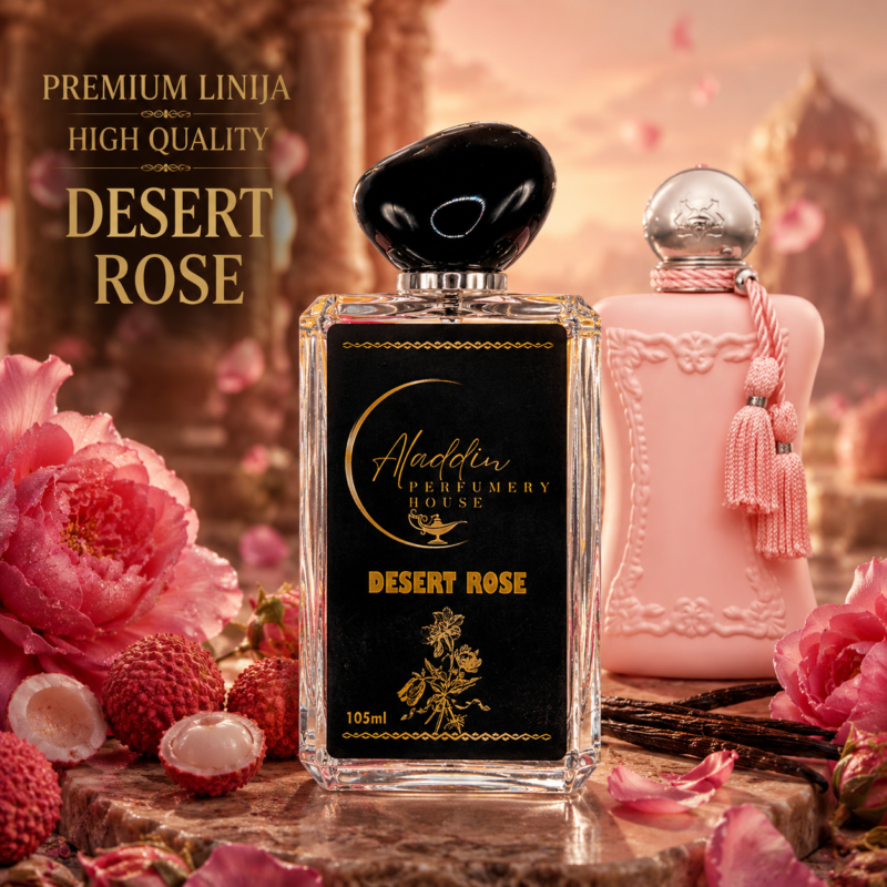 Desert Rose – ženski parfum z vrtnico in kadilom – Aladdin Perfumery House
