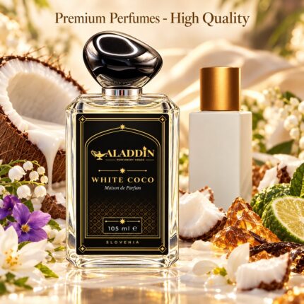 White Coco – unisex parfum s kokosom in vijolico – Aladdin Perfumery House
