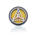 Diffuseur d'arômes pour voiture – médaillon métal Yoga / chakras, 30 mm | Aladdin – 4