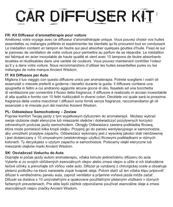 Diffuseur d'arômes pour voiture – médaillon métal Yoga / chakras, 30 mm | Aladdin – 5