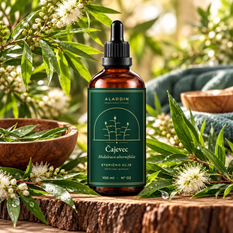 Čajevec (tea tree) – 100 % naravno eterično olje – Aladdin Perfumery House