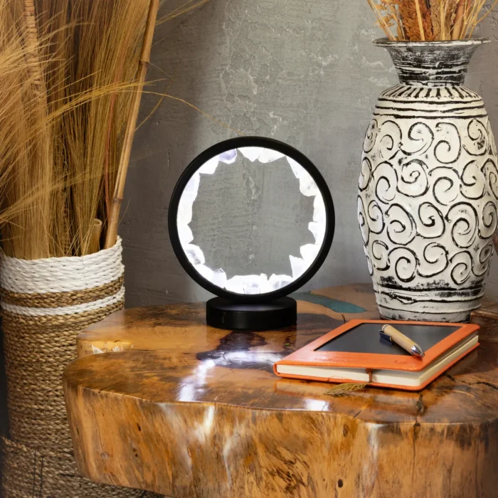 Lampe halo aux cristaux – Zen Mind, cristal de roche | Aladdin – 3