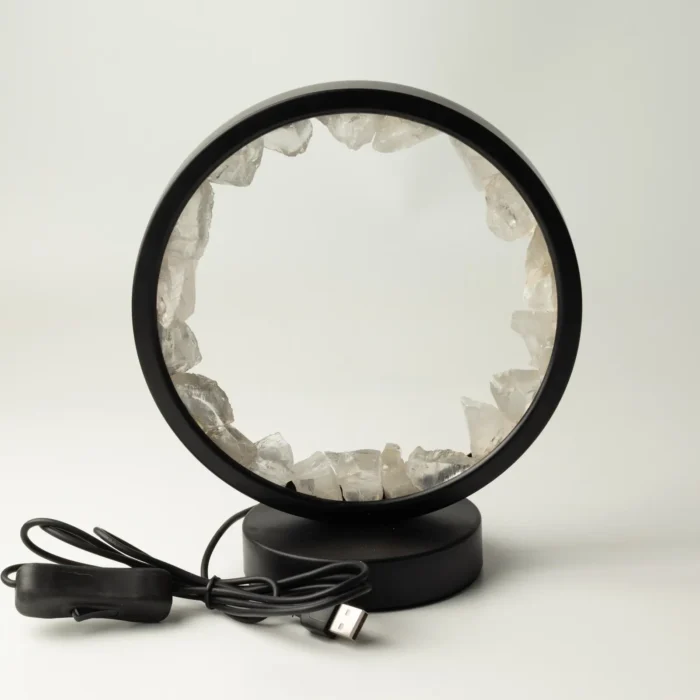 Lampe halo aux cristaux – Zen Mind, cristal de roche | Aladdin – 5