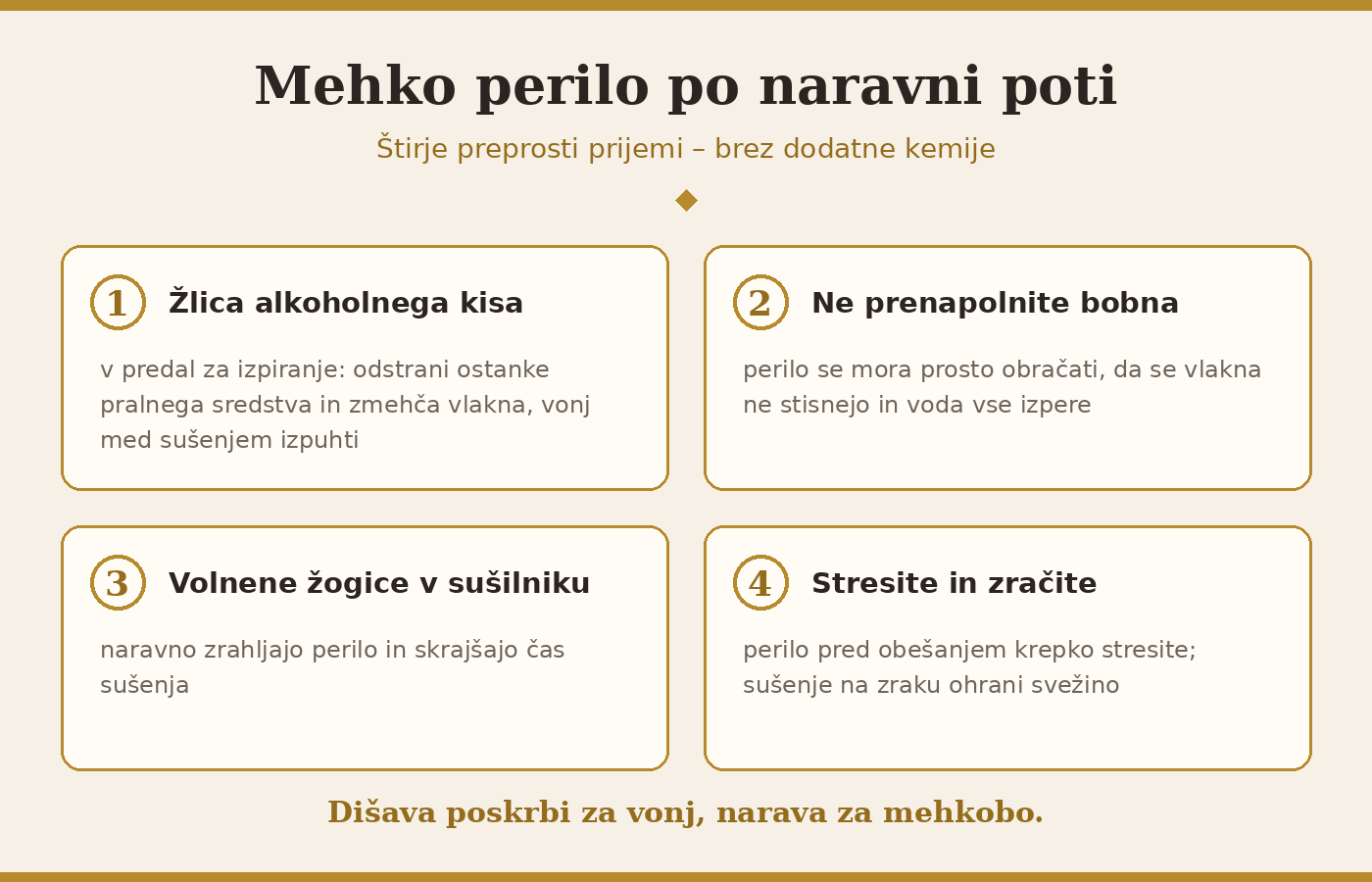 Štirje naravni načini za mehko perilo