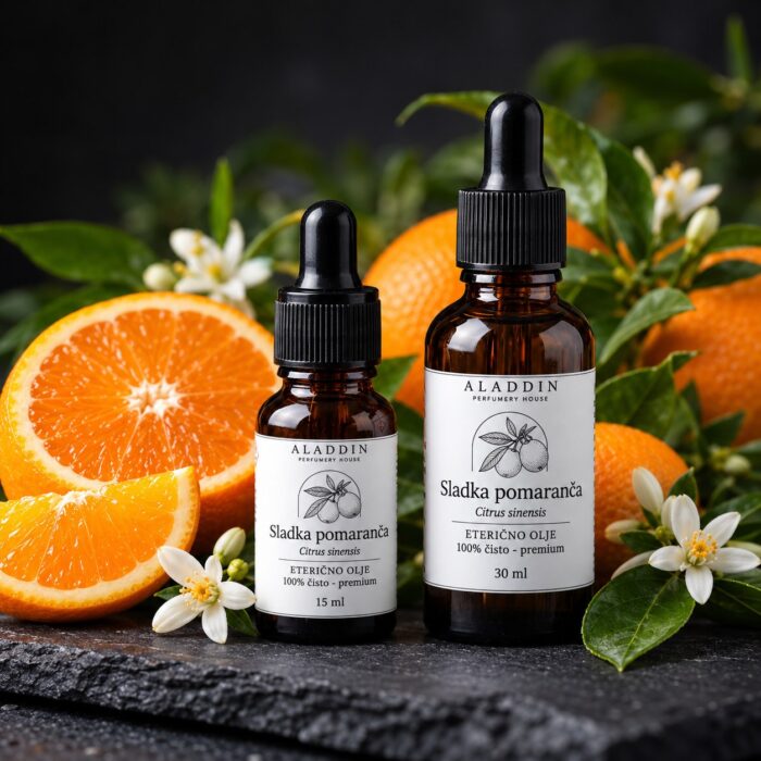 Sladka pomaranča (Citrus sinensis) – eterično olje Aladdin, 15 ml in 30 ml